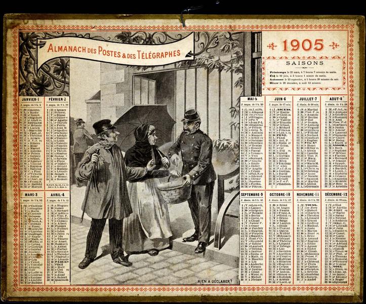 ALMANACH DES POSTES & DES TELEGRAPHES / 1905 (titre inscrit)