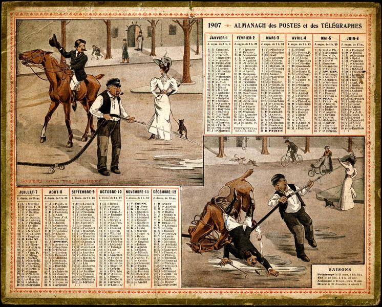 1907 / ALMANACH des POSTES et des TELEGRAPHES (titre inscrit)