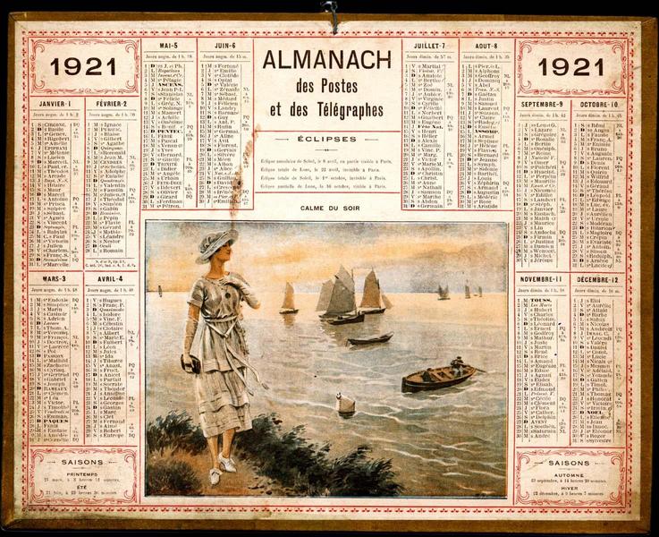 ALMANACH / des Postes / et des Télégraphes / 1921 (titre inscrit)