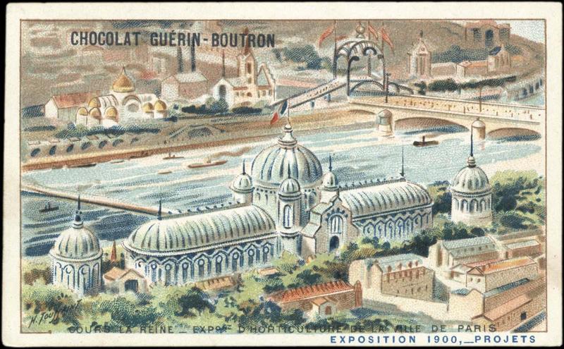 COURS LA REINE-EXPO D'HORTICULTURE DE LA VILLE DE PARIS / EXPOSITION Universelle 1900, -PROJETS (titre inscrit)