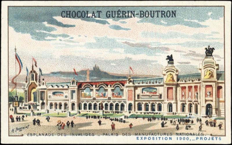 ESPLANADE DES INVALIDES-PALAIS DES MANUFACTURES NATIONALES. / EXPOSITION Universelle 1900, -PROJETS (titre inscrit)