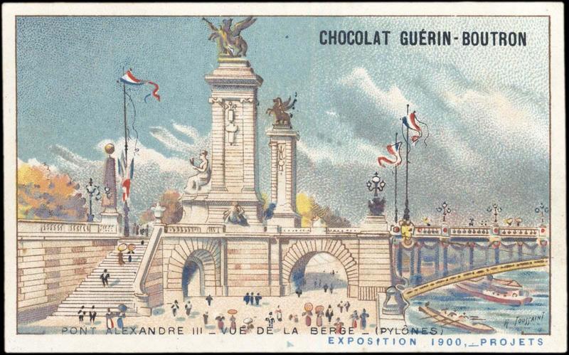 PONT ALEXANDRE III - DE LA BERGE - (PYLONES) / EXPOSITION Universelle 1900, -PROJETS (titre inscrit)