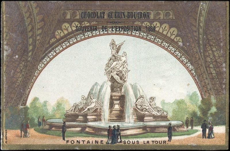SOUVENIR DE L'EXPOSITION Universelle 1889. FONTAINE SOUS LA TOUR (titre inscrit)