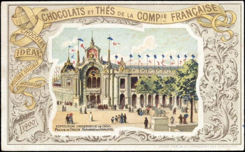 EXPOSITION UNIVERSELLE DE 1900 / PALAIS DE DROITE. ESPLANADE DES INVALIDES (titre inscrit)