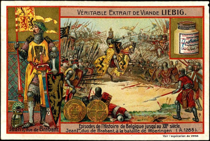 Episodes de l'histoire de Belgique jusqu'au XIIIe siècle. Jean Ier, duc de Brabant, à la bataille de Woeringen (A.1288) (titre inscrit)
