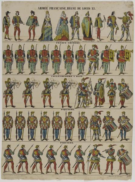 ARMEE FRANCAISE, REGNE DE LOUIS XI (titre inscrit)