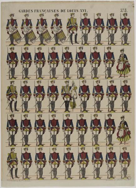 GARDES FRANCAISES DE LOUIS XVI (titre inscrit)