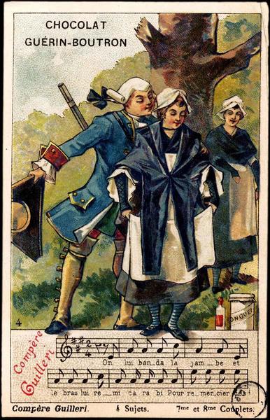 Compère Guilleri embrasse la jeune fille qui l'a soigné (titre factice)