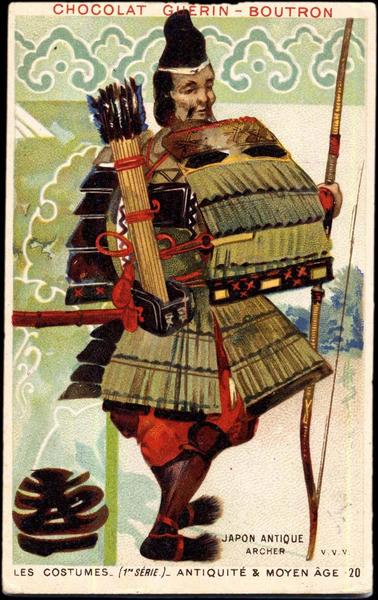 JAPON ANTIQUE / ARCHER / LES COSTUMES- (1re SERIE) - ANTIQUITE ET MOYEN AGE-20 (titre inscrit)