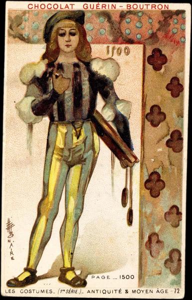 PAGE-1500 / LES COSTUMES- (1re SERIE) - ANTIQUITE ET MOYEN AGE-72 (titre inscrit)
