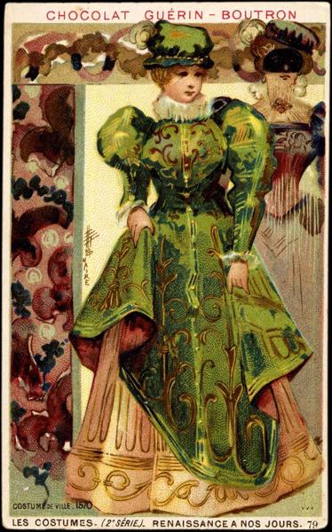 COSTUME DE VILLE-1570 / LES COSTUMES- (1re SERIE) - ANTIQUITE ET MOYEN AGE-79 (titre inscrit)