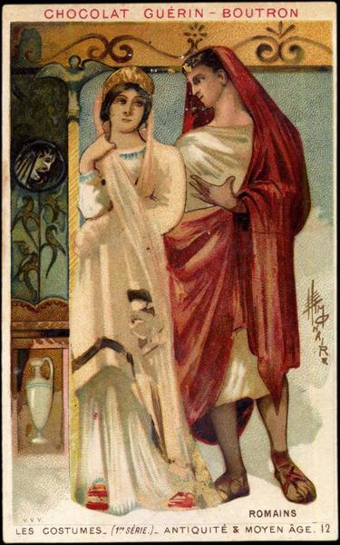 LES COSTUMES- (1ERE SÉRIE) - ANTIQUITÉ & MOYEN AGE.12.ROMAINS (titre inscrit)
