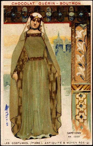 LES COSTUMES- (1ERE SÉRIE) - ANTIQUITÉ & MOYEN AGE.41.CAPÉTIENS AN 1000 (titre inscrit)