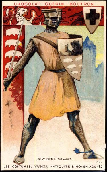 LES COSTUMES- (1ERE SÉRIE) - ANTIQUITÉ & MOYEN AGE.XIVè SIECLE.CHEVALIER (titre inscrit)