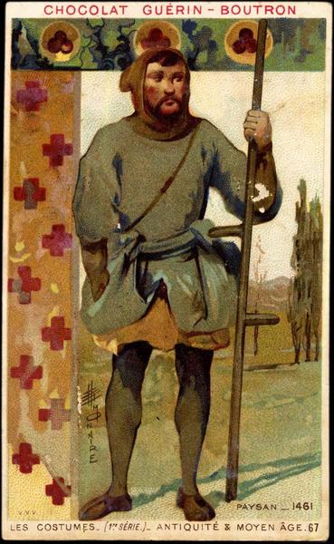 LES COSTUMES- (1ERE SÉRIE) - ANTIQUITÉ & MOYEN AGE.67.PAYSAN-1461 (titre inscrit)