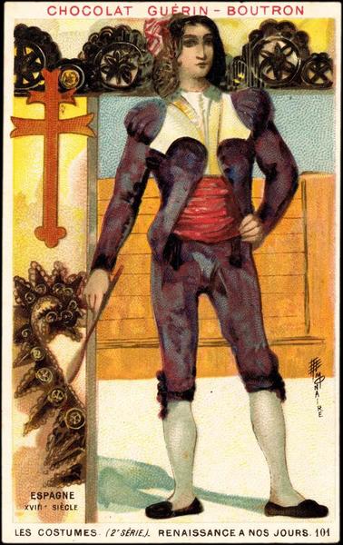 LES COSTUMES- (2è SÉRIE) - RENAISSANCE A NOS JOURS.101.ESPAGNE / XVIIIè SIECLE (titre inscrit)