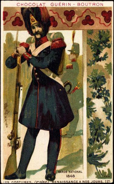 LES COSTUMES- (2è SÉRIE) - RENAISSANCE A NOS JOURS.125.GARDE NATIONAL / 1848 (titre inscrit)