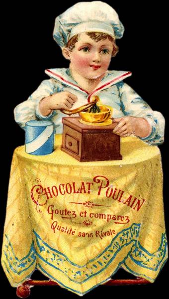 Petit garçon moulant du café (titre factice)