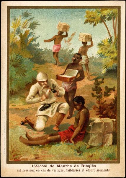 L'Alcool de menthe de Ricqlès / est précieux en cas de vertiges, faiblesses et étourdissements (titre inscrit)
