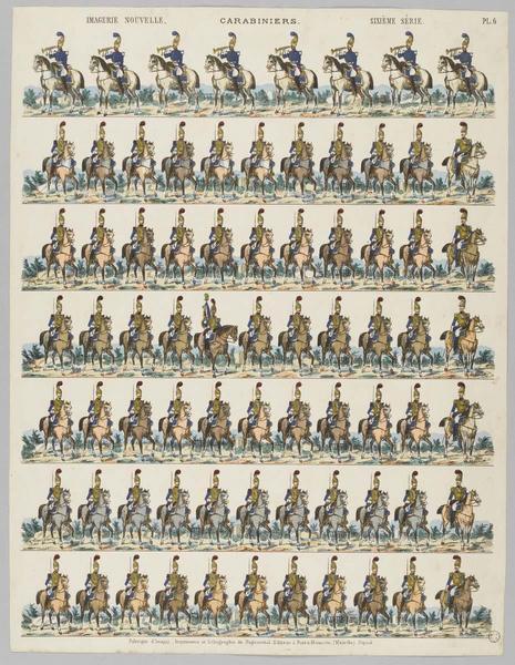 IMAGERIE NOUVELLE. CARABINIERS (titre inscrit)