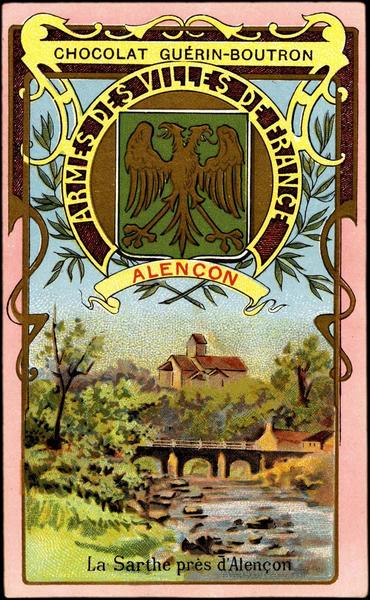 ARMES DES VILLES DE FRANCE / ALENCON / La Sarthe près d'Alençon (titre inscrit)