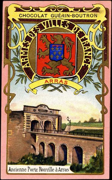 ARMES DES VILLES DE FRANCE / ARRAS / Ancienne Porte Ronville à Arras (titre inscrit)