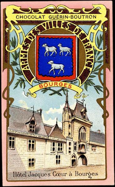 ARMES DES VILLES DE FRANCE / BOURGES / Hôtel Jacques Coeur à Bourges (titre inscrit)