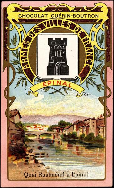 ARMES DES VILLES DE FRANCE / EPINAL / Quai Rualménil à Epinal (titre inscrit)