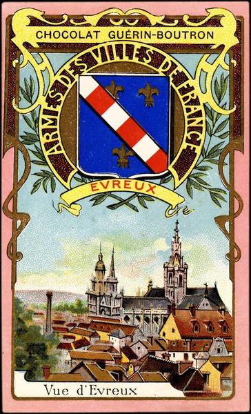 ARMES DES VILLES DE FRANCE / EVREUX / Vue d'Evreux (titre inscrit)