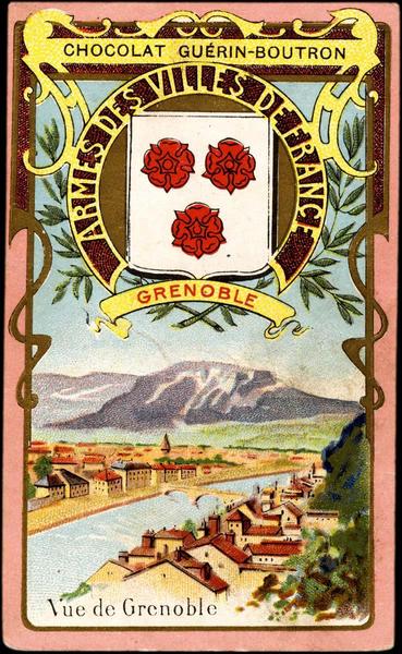 ARMES DES VILLES DE FRANCE / GRENOBLE / Vue de Grenoble (titre inscrit)