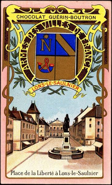 ARMES DES VILLES DE FRANCE / LONS-LE-SAULNIER / Place de la Liberté à Lons -le-Saulnier (titre inscrit)