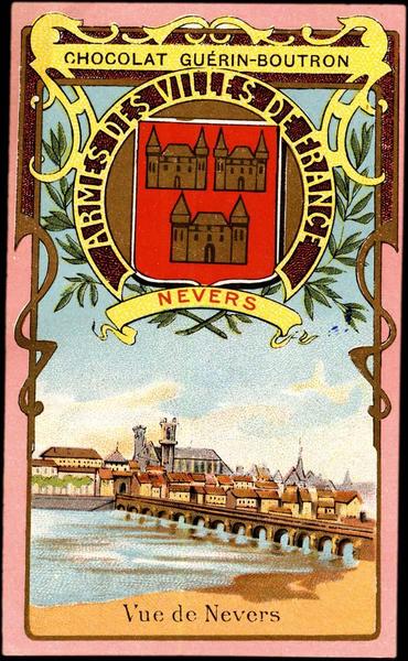 ARMES DES VILLES DE FRANCE / NEVERS / Vue de Nevers (titre inscrit)