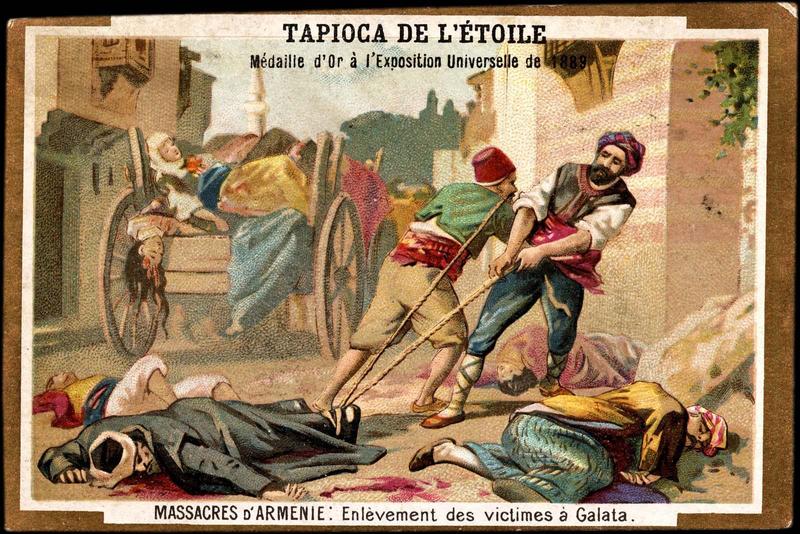 MASSACRES D'ARMENIE : Enlèvement des victimes à Galata (titre inscrit)