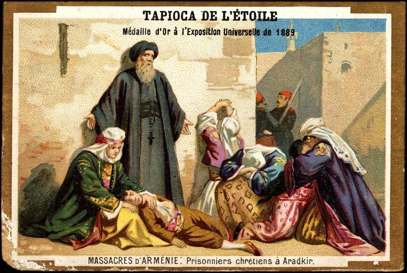 MASSACRES D'ARMENIE : Prisonniers chrétiens à Aradkir (titre inscrit)