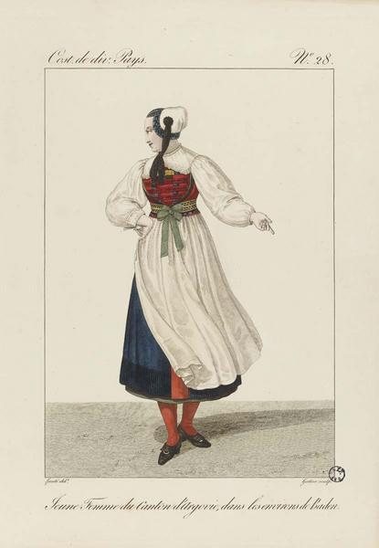 Jeune femme du canton d'Argovie, dans les environs de Baden (titre inscrit)