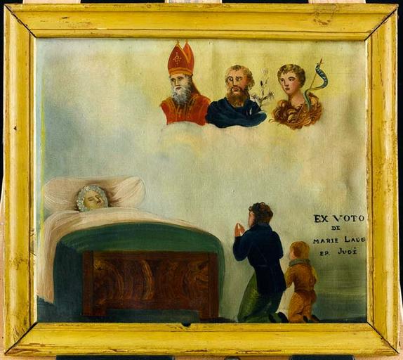 femme malade dans un lit (titre factice)