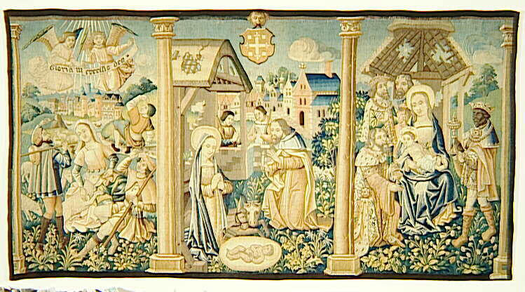 Scènes de l'Enfance et de la Passion du Christ : L'Annonce aux bergers, La Nativité, L'Adoration des Rois Mages