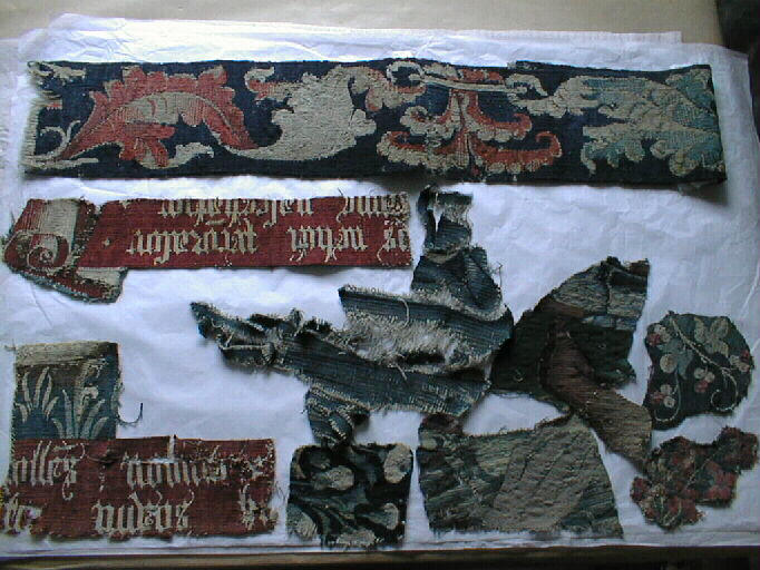 Neuf fragments de tapisserie