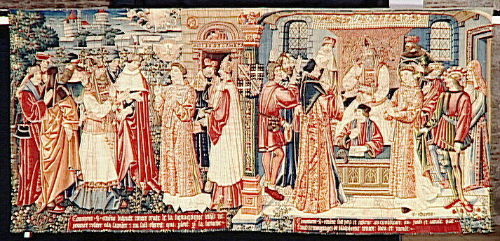 Légende de saint Etienne (scène 04) : Saint Etienne amené au consistoire