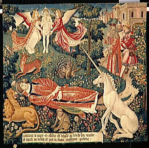 Légende de saint Etienne (scène 08) : Le corps du martyre exposé aux bêtes