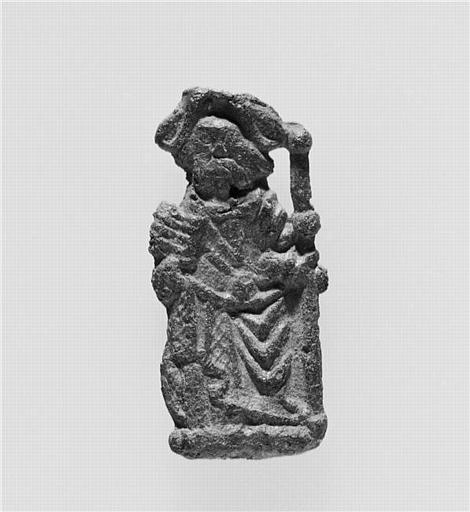 ENSEIGNE DE PELERINAGE : SAINT JACQUES LE MAJEUR (ATTRIBUT : COQUILLE SAINT-JACQUES)