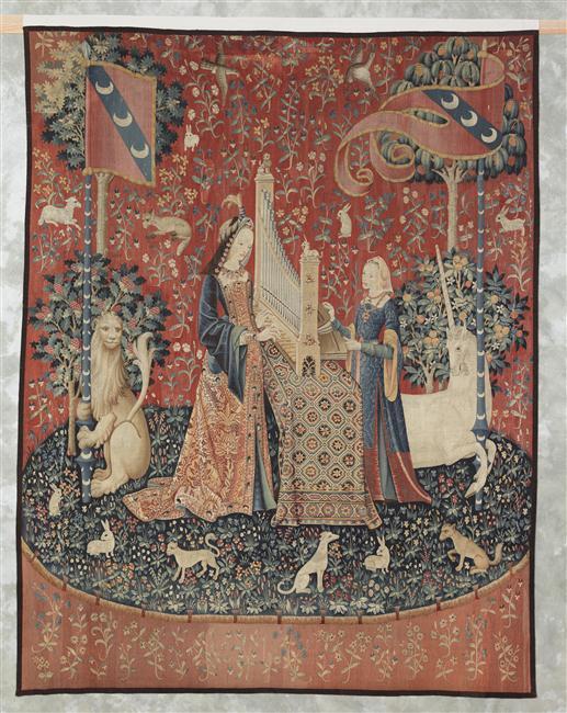 Tenture de la Dame à la Licorne : L'Ouïe