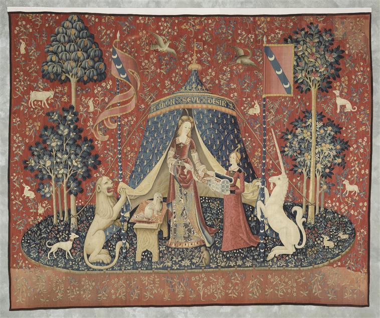 Tenture de la Dame à la Licorne : A mon seul désir, le Sixième sens ou L'Entendement