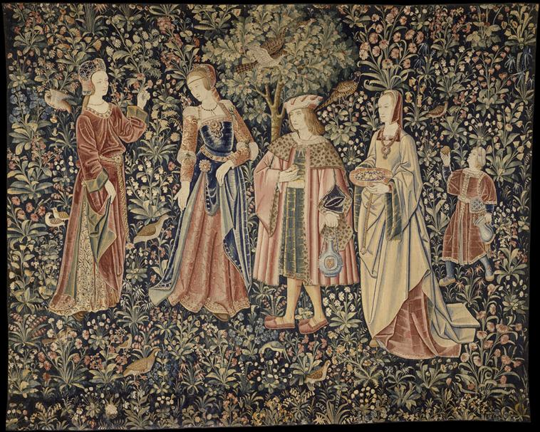Tenture de la Vie Seigneuriale : la Promenade