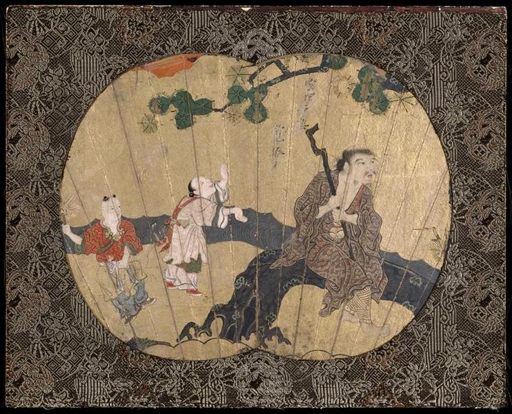 Pélerin assis sur un tronc d'arbre