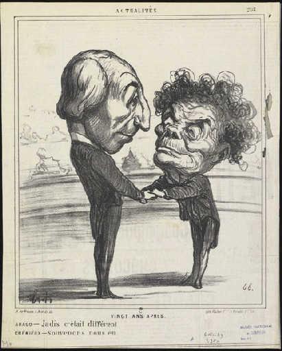 Emmanuel Arago (Portrait charge d'Arago et de Crémieux)