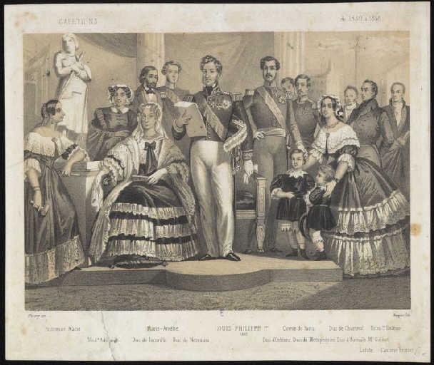Louis-Philippe entouré de sa famille