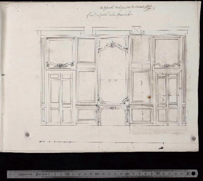 Cabinet du roi sur la terrasse, face du côté de la cheminée