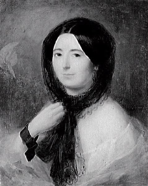 Portrait de jeune femme en fanchon de dentelle