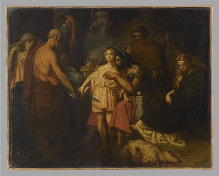 Ajax, avant de se donner la mort, reçoit son fils pour lui donner son bouclier ; La Fureur d'Ajax (autre titre) ; Le Serment d'Hannibal (?) (ancien titre)